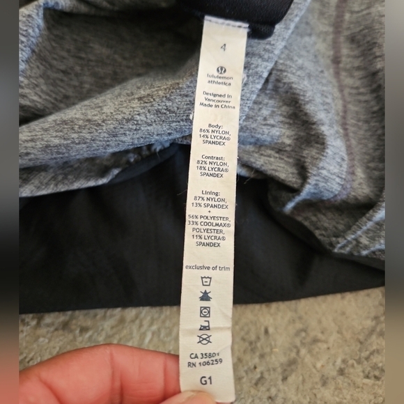 Lululemon Womens Gray Awareness Tank In Static Gray And Black Yoga Top 4 - Picture 11 of 13